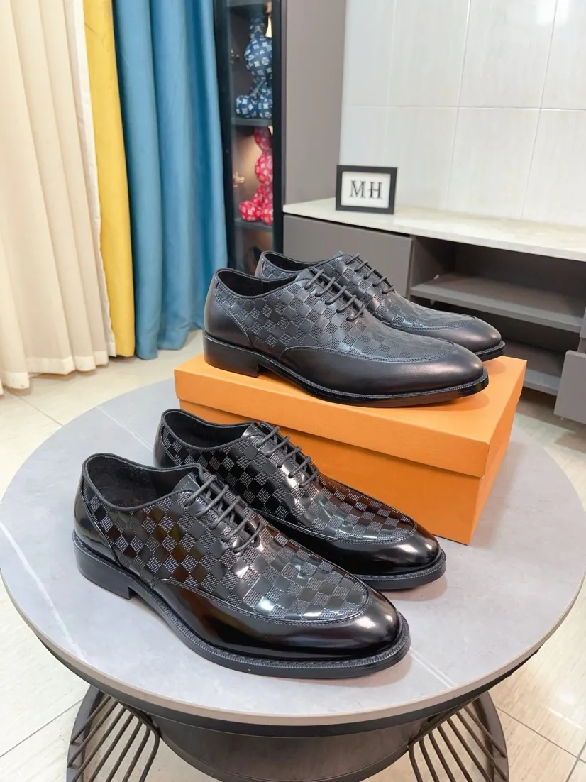 Men's shoes 💰540🌹🌹 [LV] Louis Vuitton's popular casual leather shoes 🎖Fashionable and elegant 🎖🎖Material: Original imported cowhide open edge beads, washed cowhide leather lining, original molded rubber outsole, high-end and classy, ​​elegant quality, instantly transforming into a handsome man ❤❤Standard\nNumber of sizes: 39-44, 38 45 46 customized